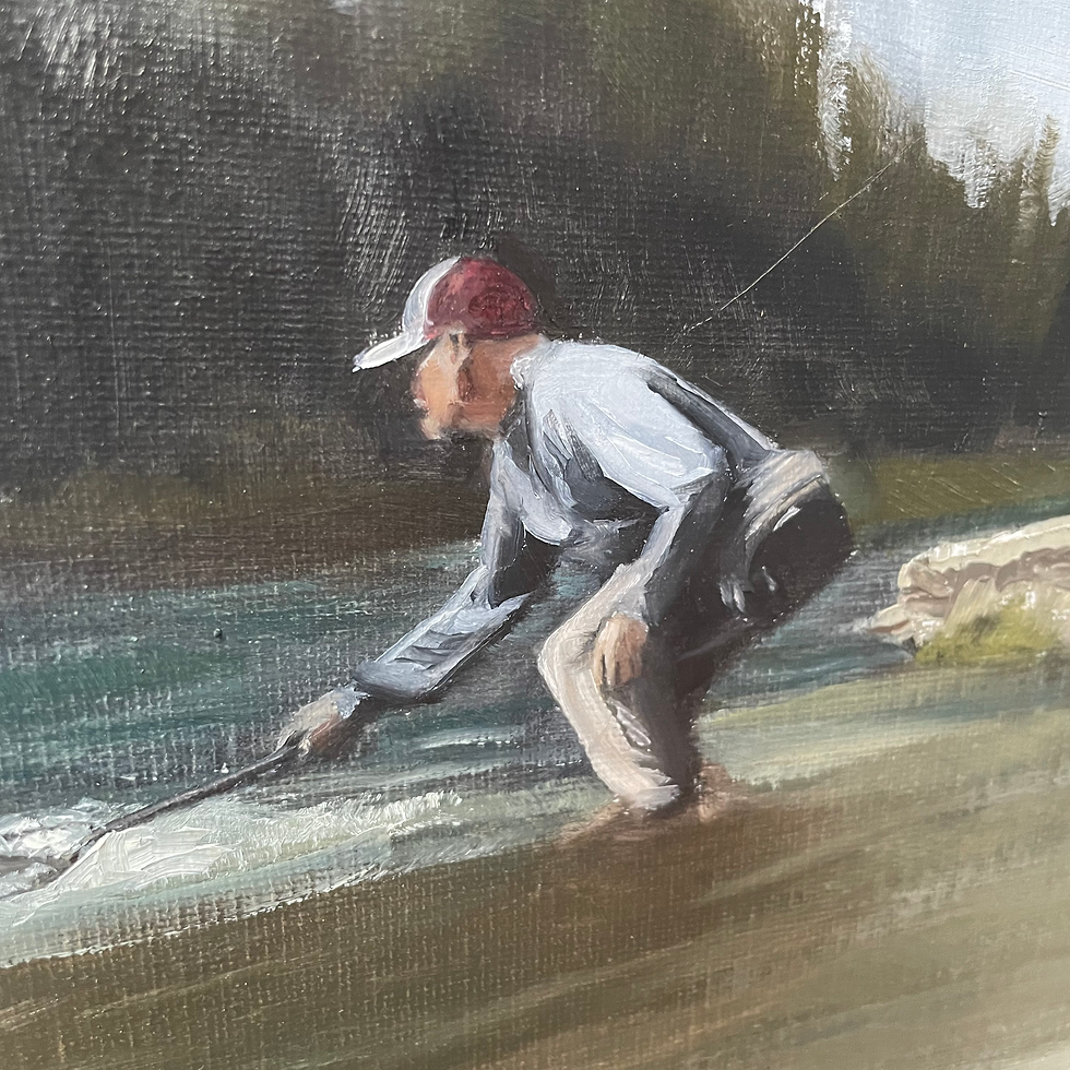 Thumbnail: Freshwater Study Original Oil Painting