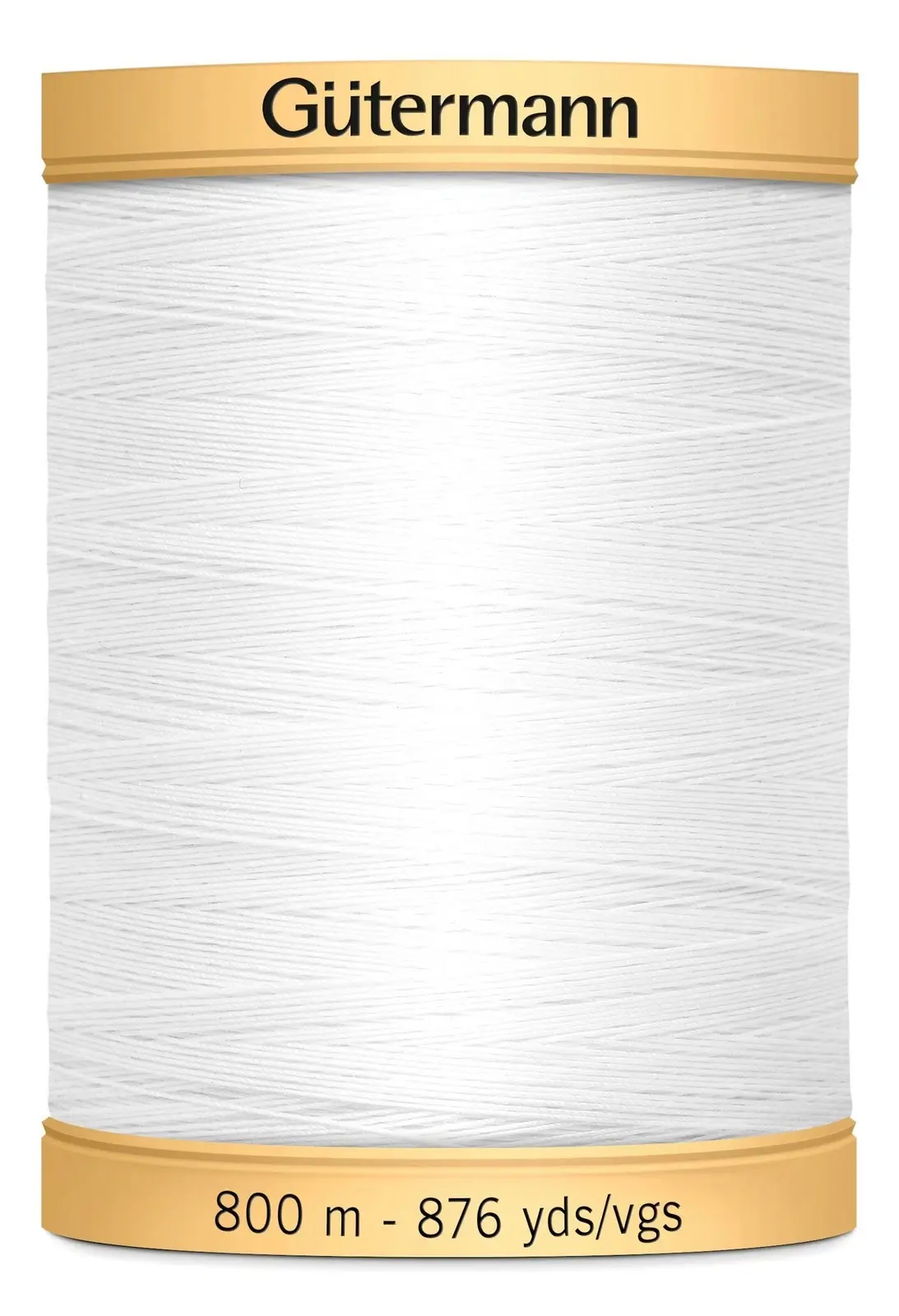 Gutermann Natural Cotton Thread, 800m (876yds) #5709 WHITE