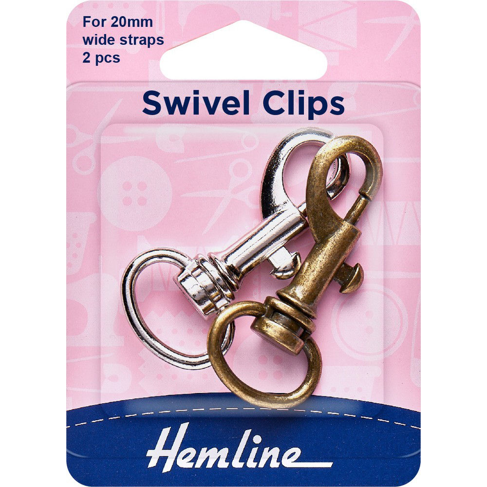 Swivel Clips For 20mm /3/4″ wide straps Bronze & Nickel 2 pcs