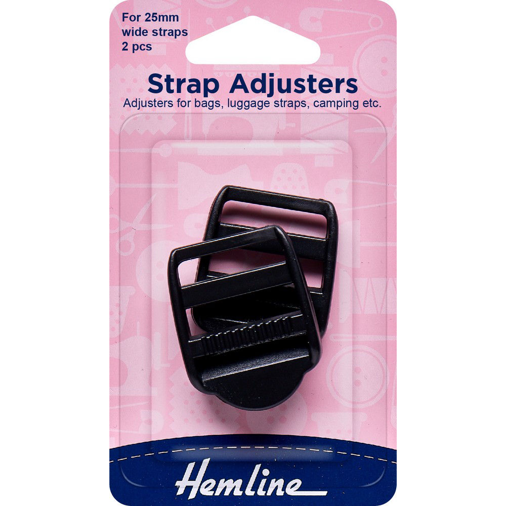 Strap Adjusters For 25mm / 1″ wide straps Black 2 pcs