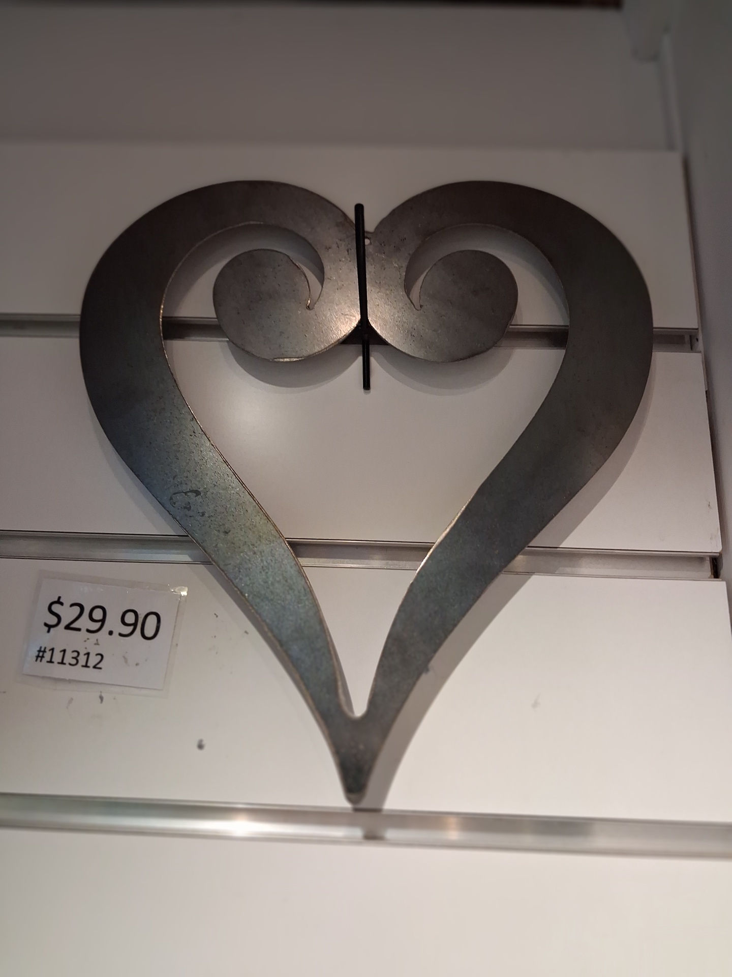 NZD Corten Heart Koru Wall Art