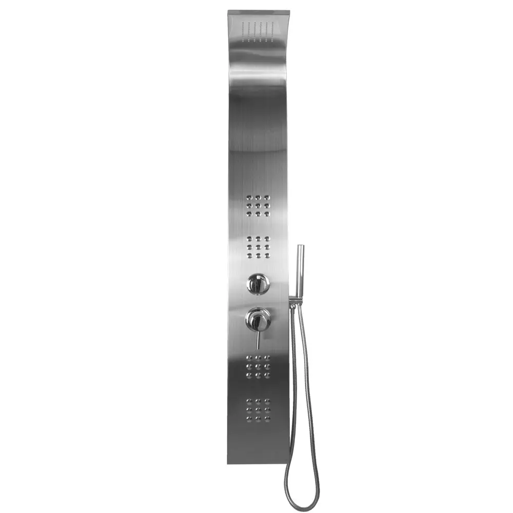 Ducha Vertical con Hidro (Inox Cepillado)