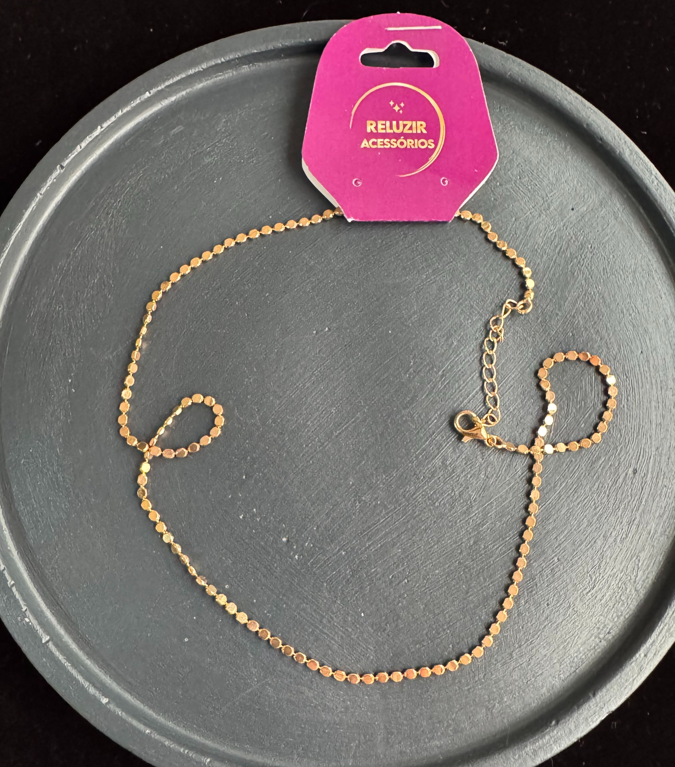 Choker Moedas Folheada