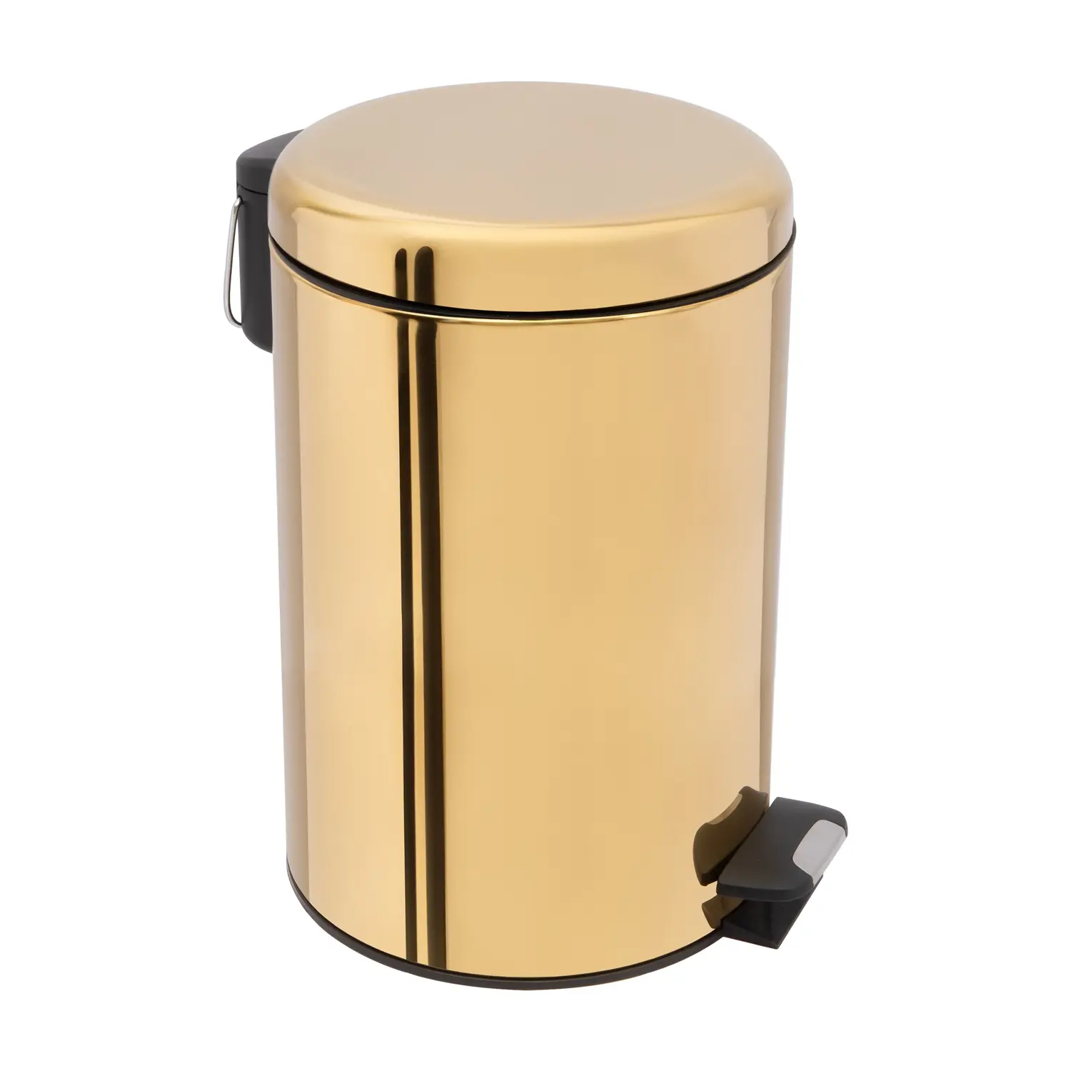 Basurero redondo con pedal 12 litros (Dorado Gold)