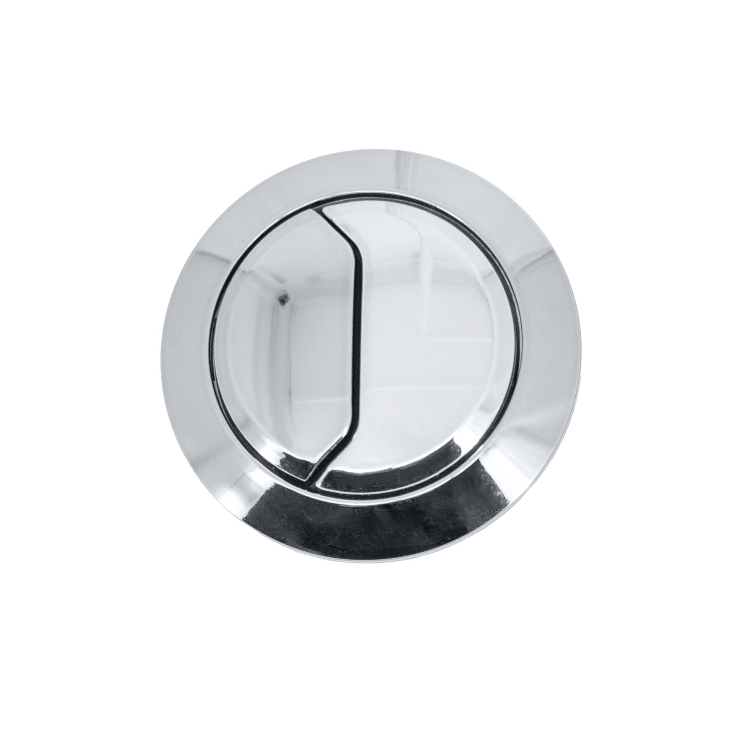 Botón doble redonda caja acoplada activación (6cm cromado)