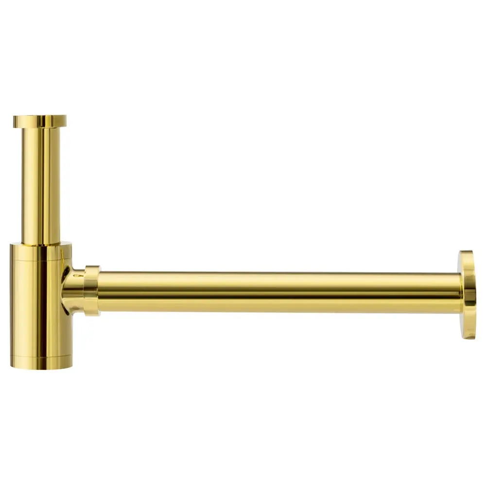 Sifón metálico con vaso para baño (Líne dorado gold)