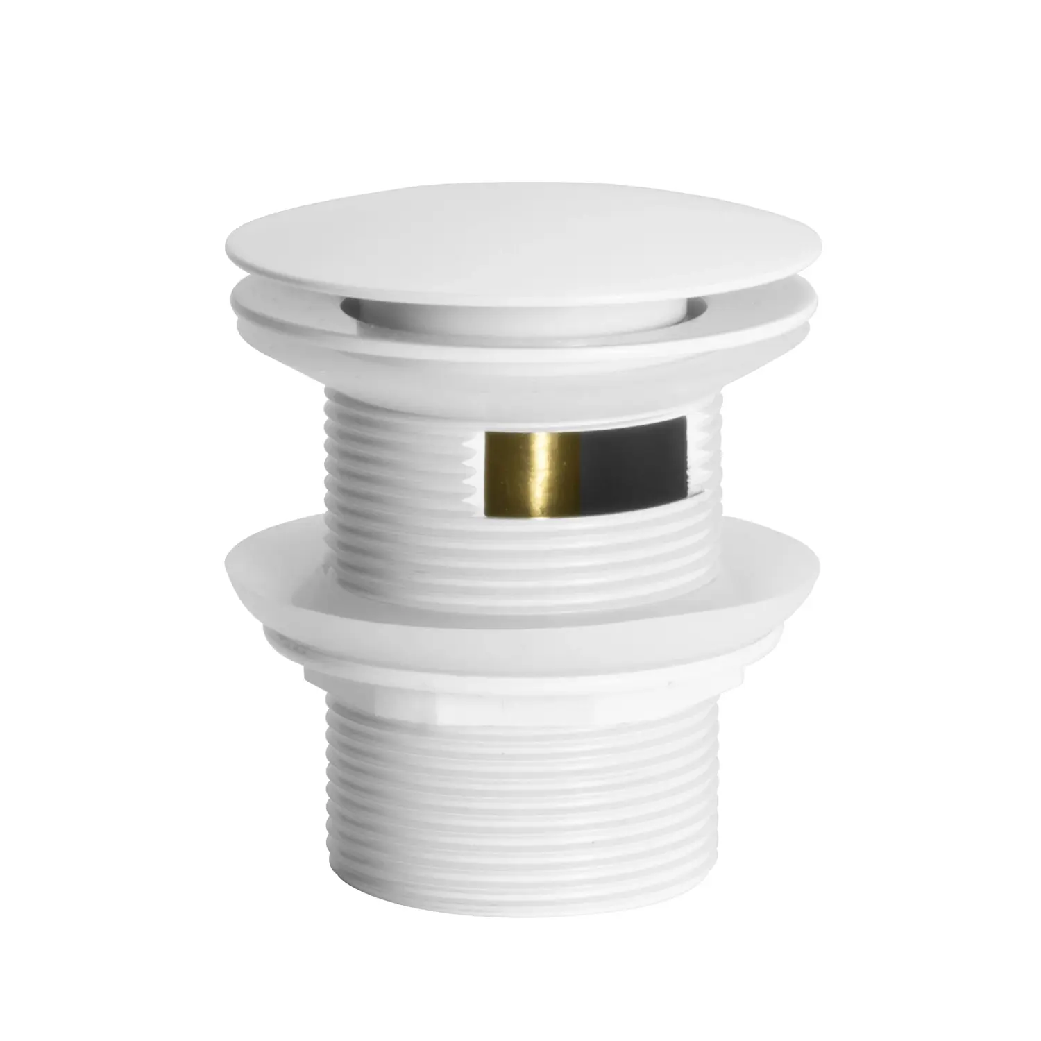 Válvula de clic de acero inoxidable para bañeras (blanco)