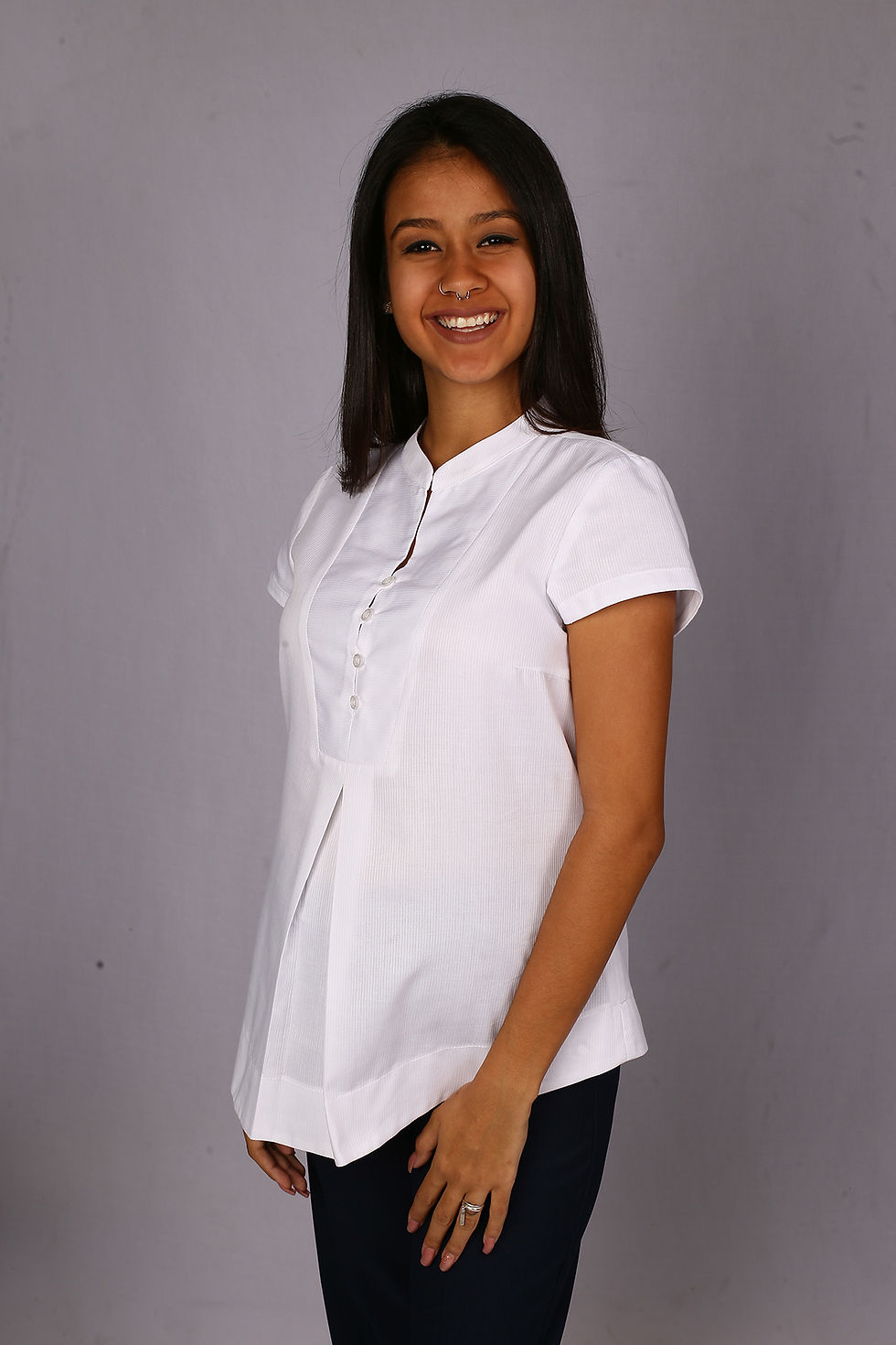 Miniatura: 2259GR- Bata Gestante Gola Padre