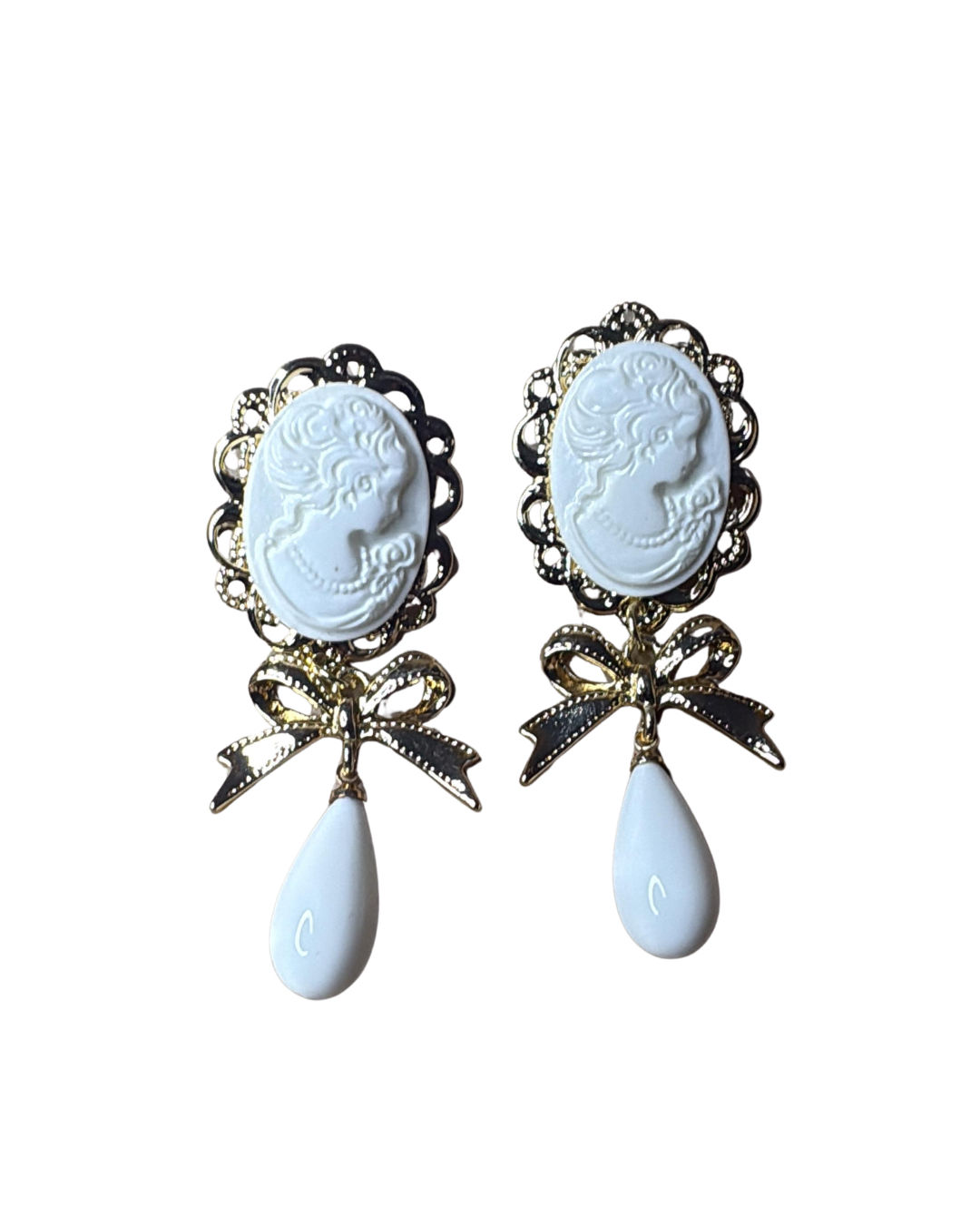 Pendiente camo blanco 