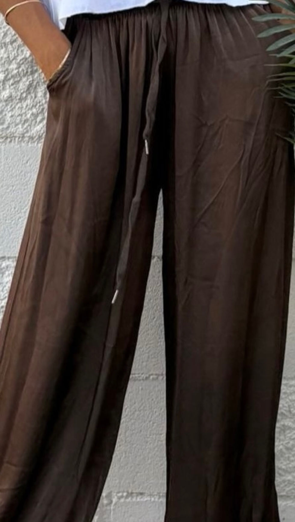 Thumbnail: Pantalon satén, crema  y negro 