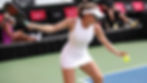 Mary Brascia winds up for a powerful forehand serve during Pro Women’s Singles action at the PPA Mesa Open, aiming deep to her opponent’s backhand. Photo by Bruce Yeung.