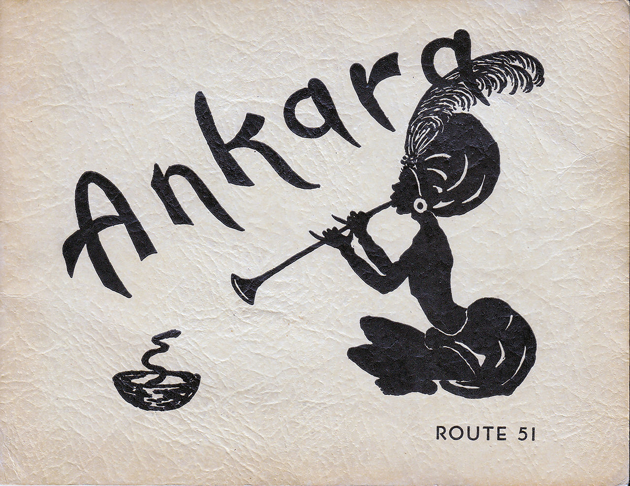 The Ankara employed a house photographer who took souvenir photos for diners. The photos were presented to customers in embossed cardboard  covers. Author’s collection.