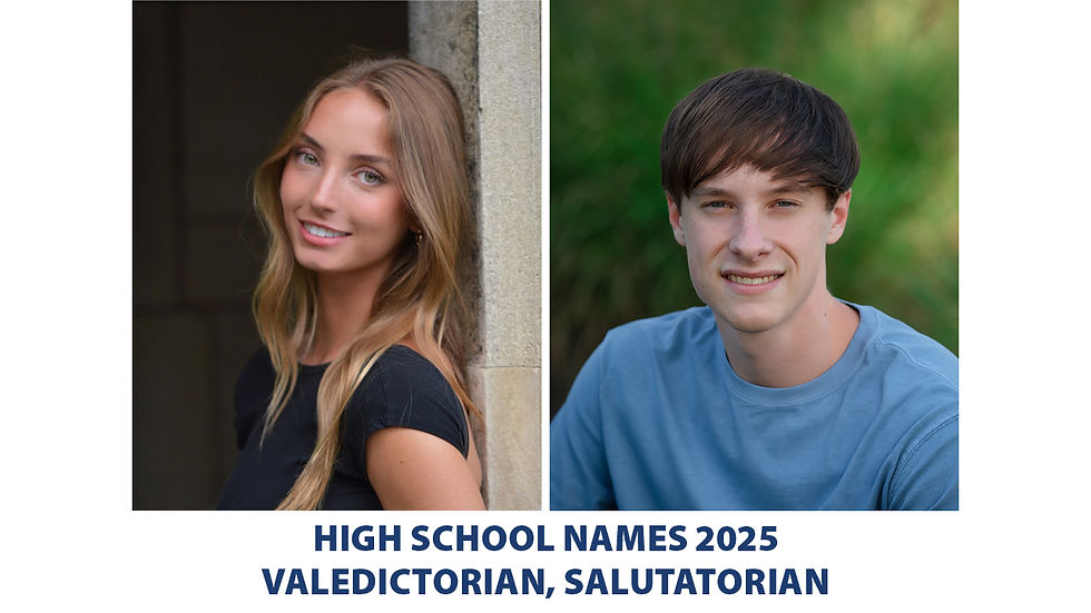 Mars Area High School graduates Aiden Kuremsky and Morgan Duker were named valedictorian and salutatorian of the Class of 2025, respectively.