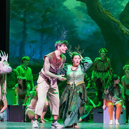 The "Hidden Folk" ensemble performing a scene in the forest during North Allegheny Senior High School’s production of "Frozen."