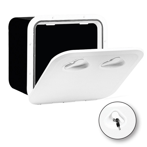 TOP LINE Storage Hatch with Lock White
