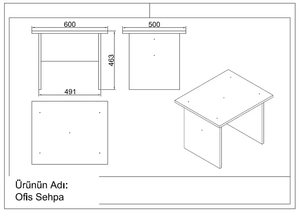 Küçük resim: Vario Ofis Büro Masa Takımı VO9-W