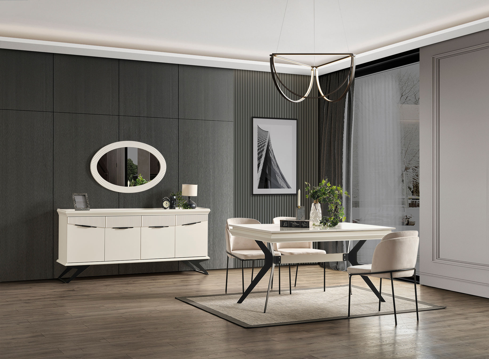 Olivia (Aytaşı - Siyah) Yaşam Odası