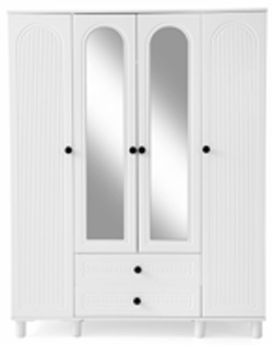 Küçük resim: ZM-41 | 4 Kapılı Dolap | Beyaz