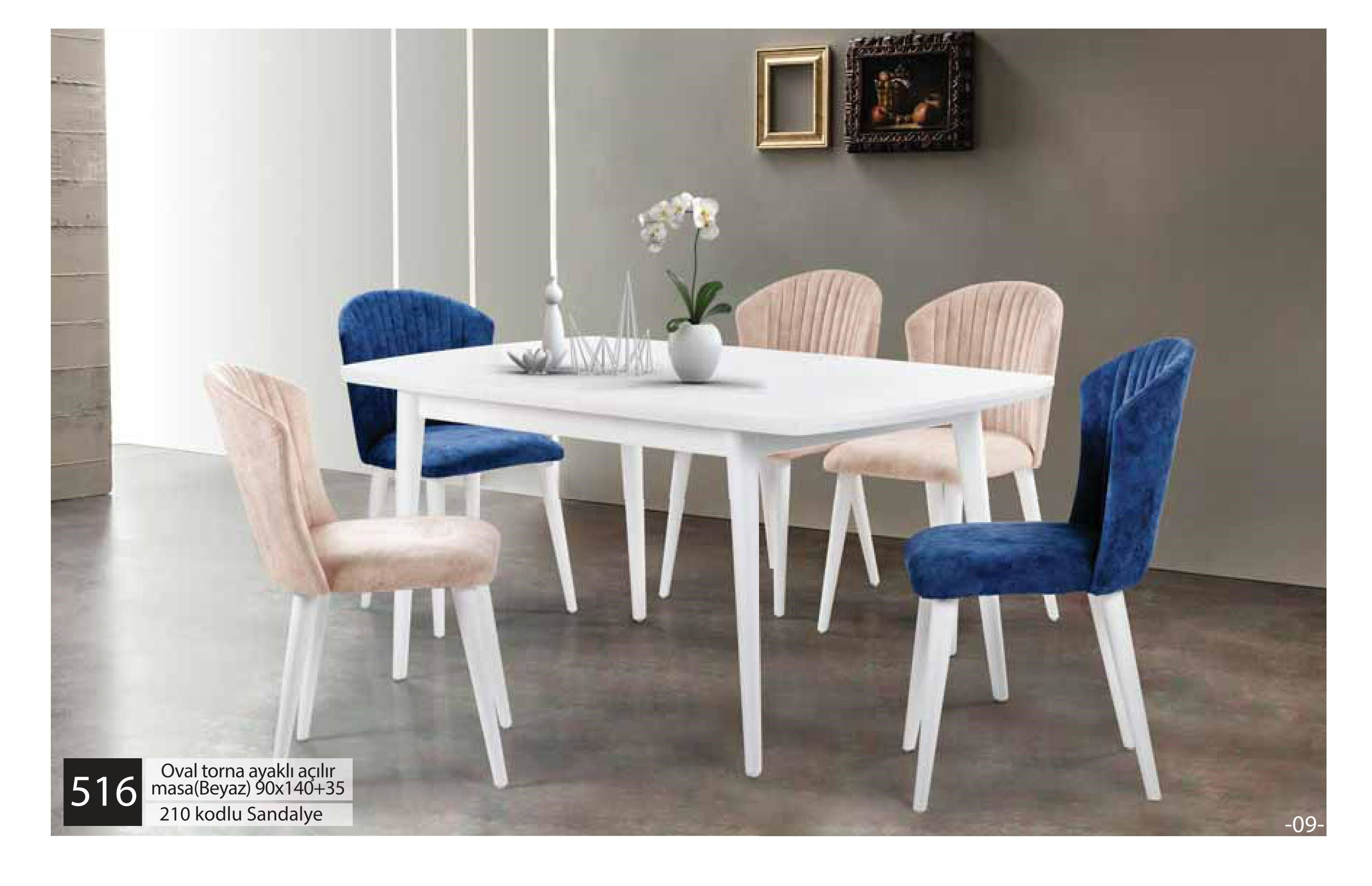 Oval Torna Masa Sandalye Takımı