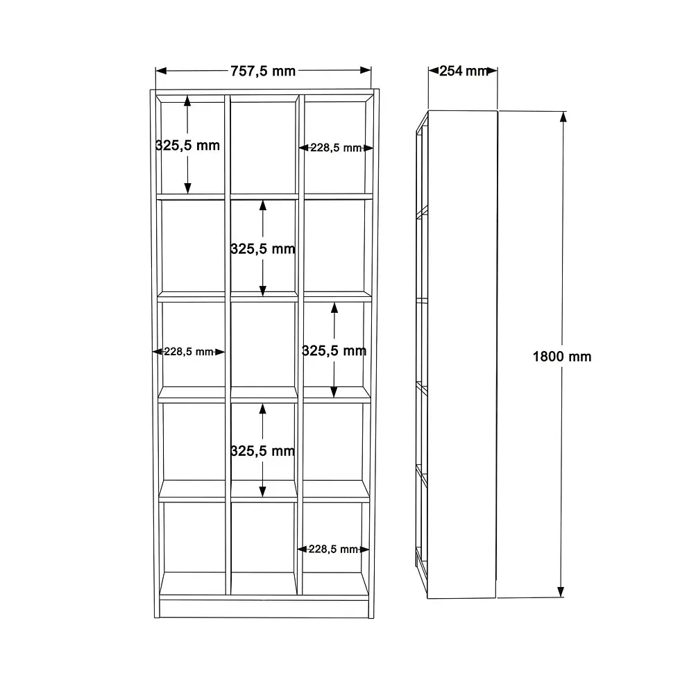 Küçük resim: Liora Kitaplık LI2-W