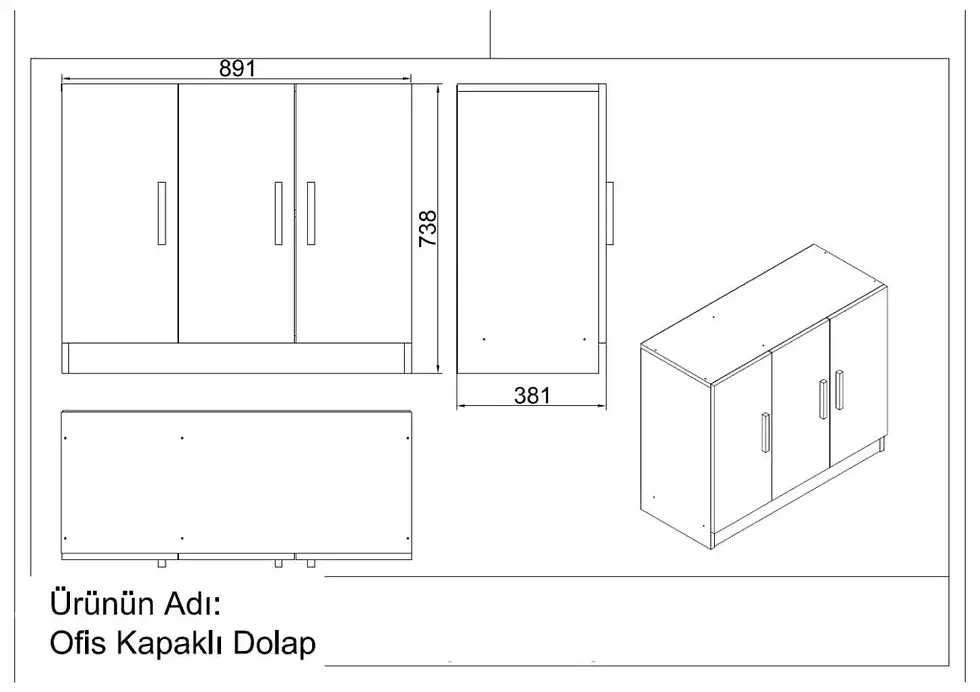 Küçük resim: Vario Ofis Büro Masa Takımı VO18-W