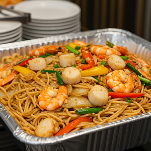 Garlic Noodles with Seafood