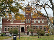 Exterior of the Working Men's Institute Museum and Library in New Harmony, Indiana.