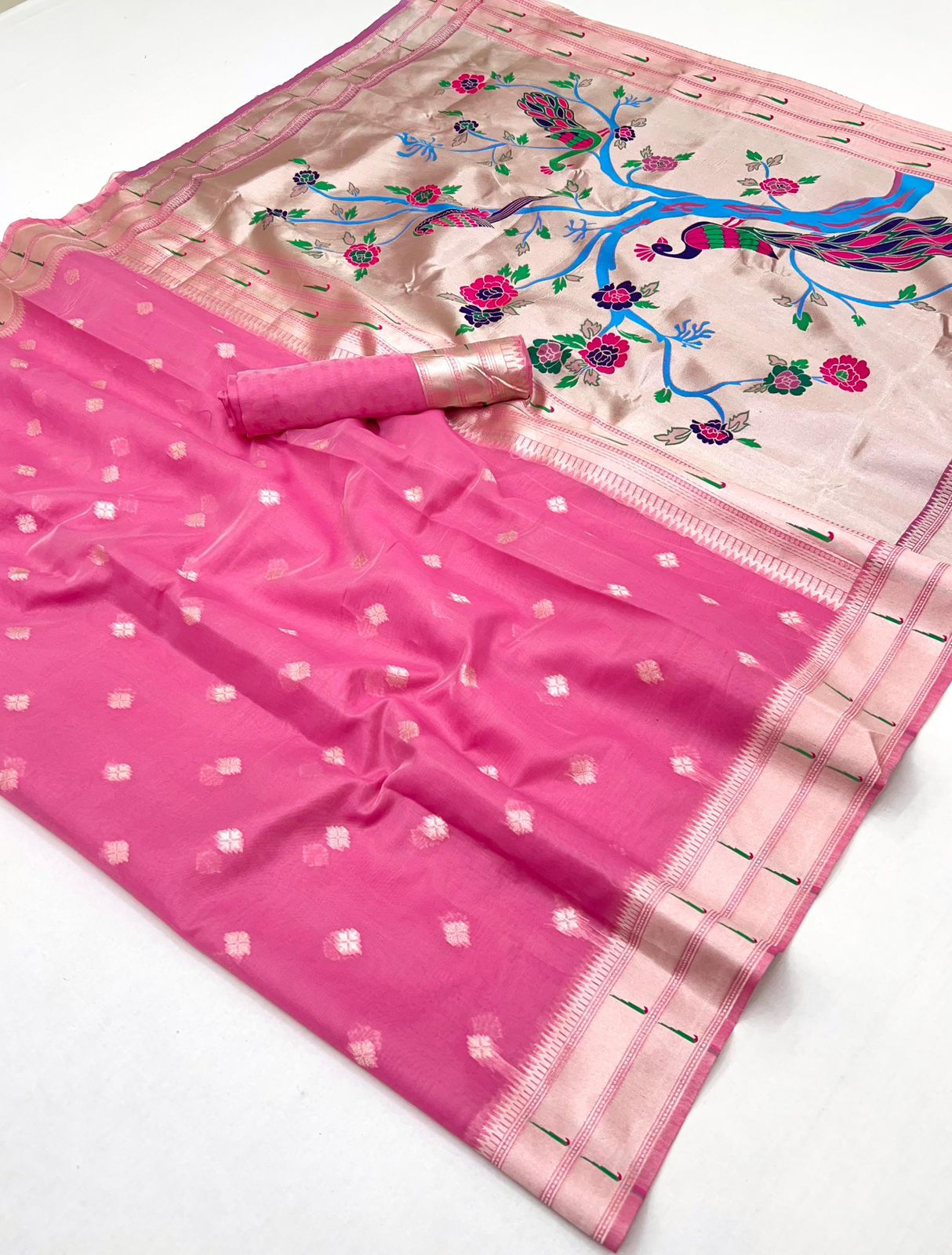 Beautiful Cotton Tissue Paithani Saree