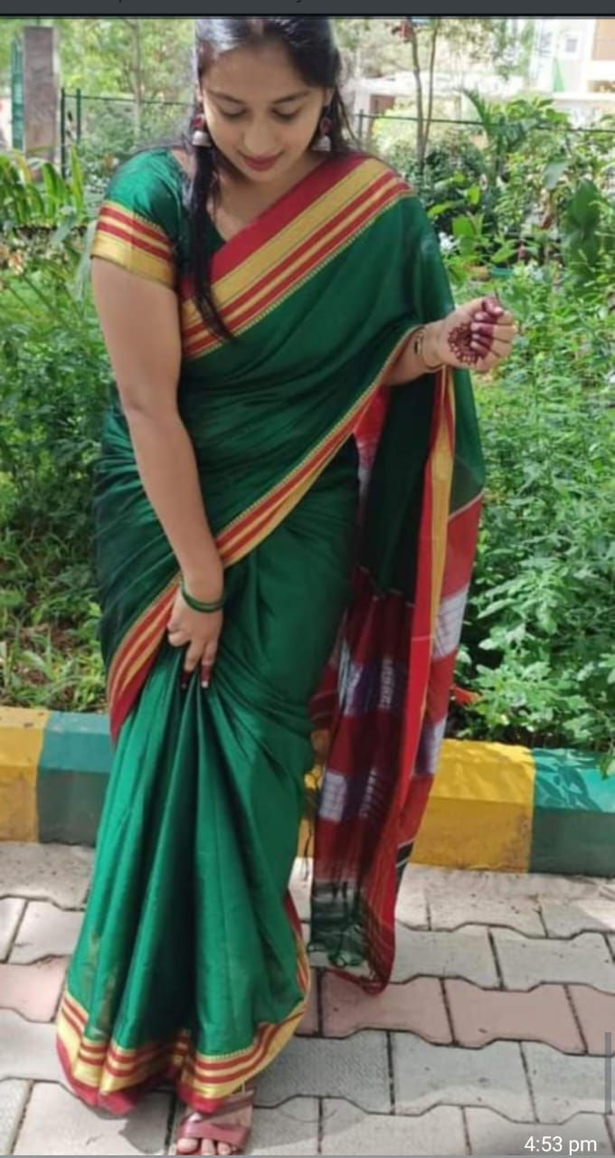 Thumbnail: Ilkal Saree | Traditional Tope Pallu | Mercerised Cotton | irkal Saree