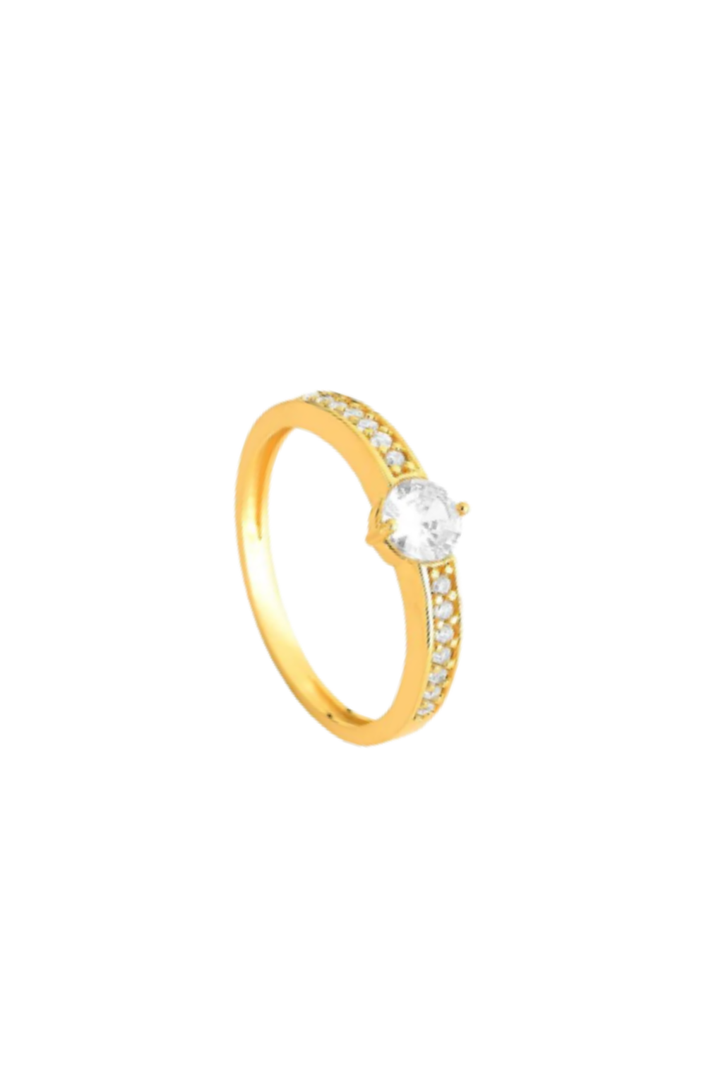 Anel Solitário Elara em Ouro 10K e Zircônia
