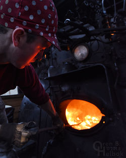 Jake Pothering raking at Minersville