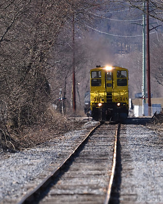 North Shore Railroad Easter Bunny train at Railroad Street in Bloomsburg, Pa.,March 2018