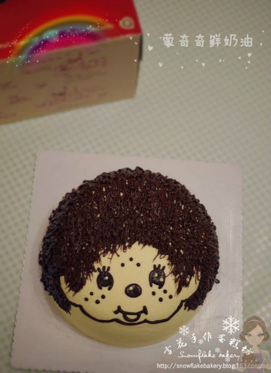 2D蒙奇奇鲜奶油20120621--9寸抹茶红豆鲜奶油