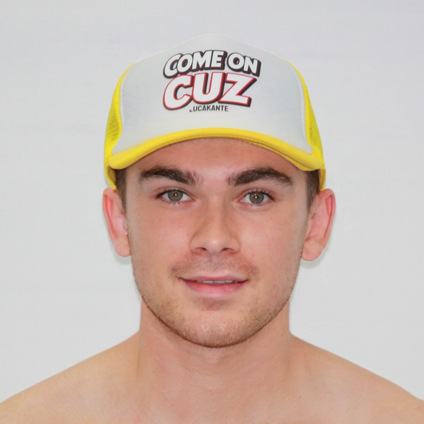 YELLOW Come On Cuz Trucker Hat