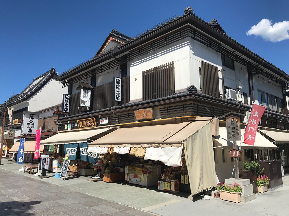 Souvenior shop near Zenkoji temple in Nagano