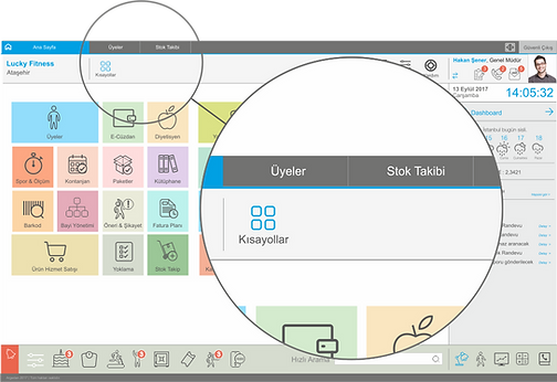 GymPro 7 tab sistemi