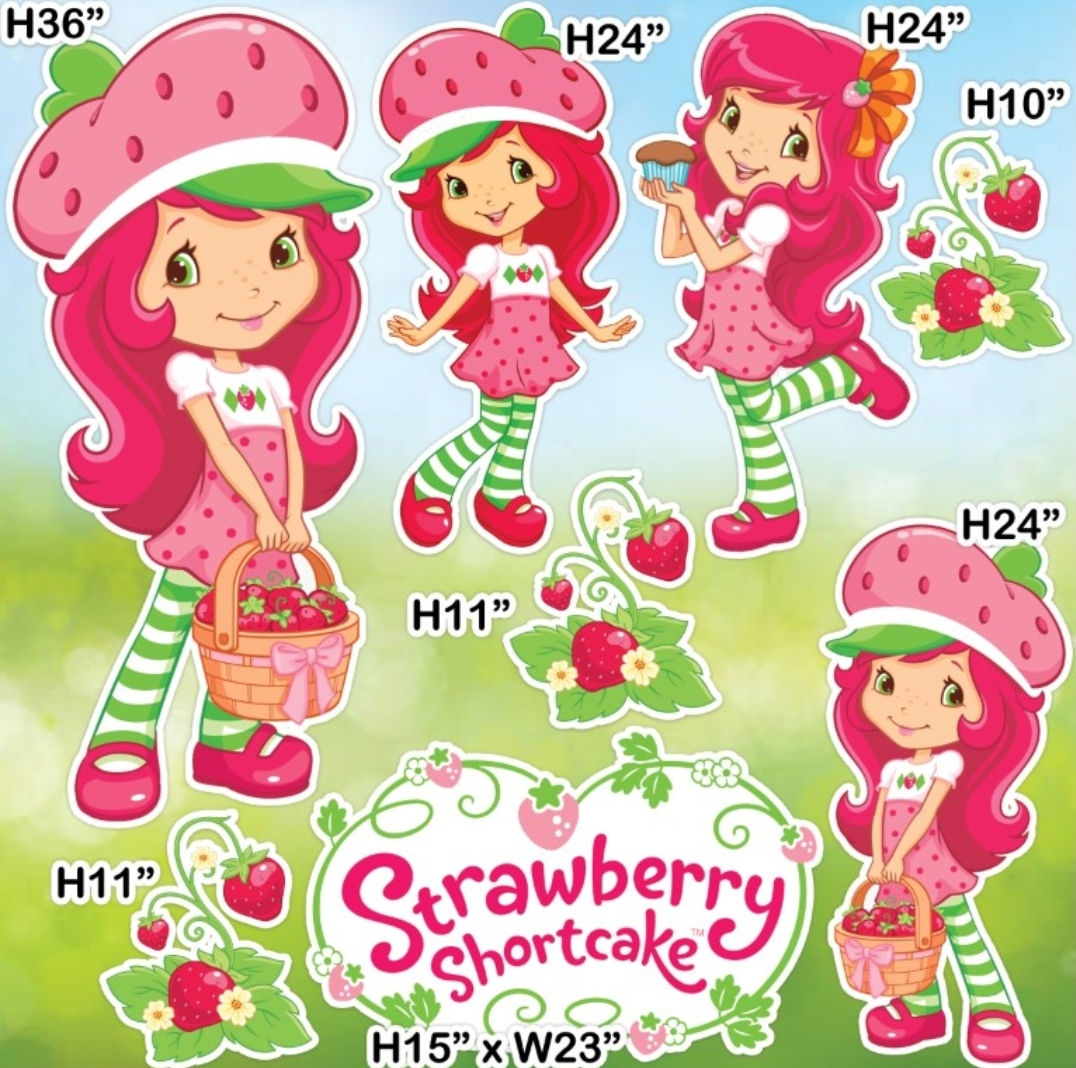 UP2555 HS Srawberry shortcake Custom Order Coroplast stand not included