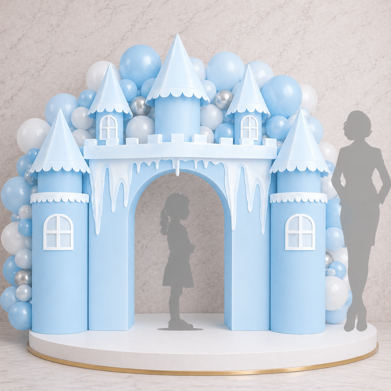 Princess Castle Backdrop Light Blue ES5420FS - ES5421FS