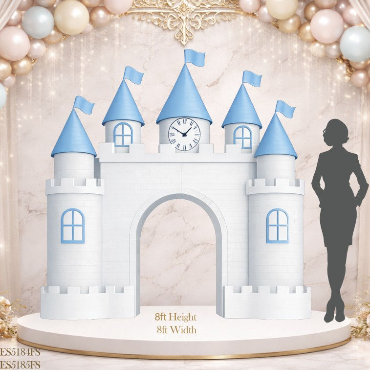 Thumbnail: Pink Princess Castle Party Backdrop | Luxury Girl Birthday Decoration
