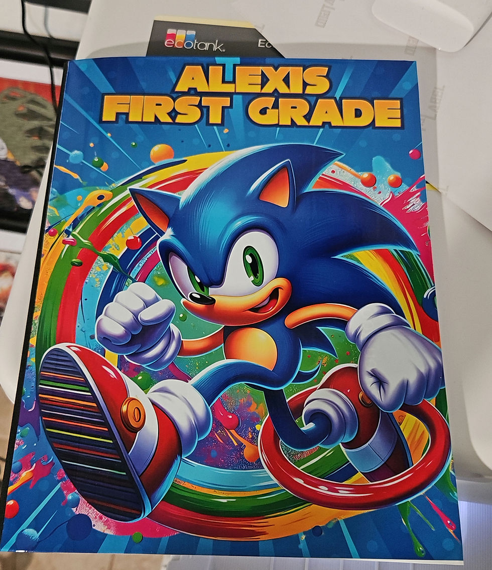 Thumbnail: Vinil Impreso Personalizado para Cuadernos | Decoración Escolar | Sticker Grande