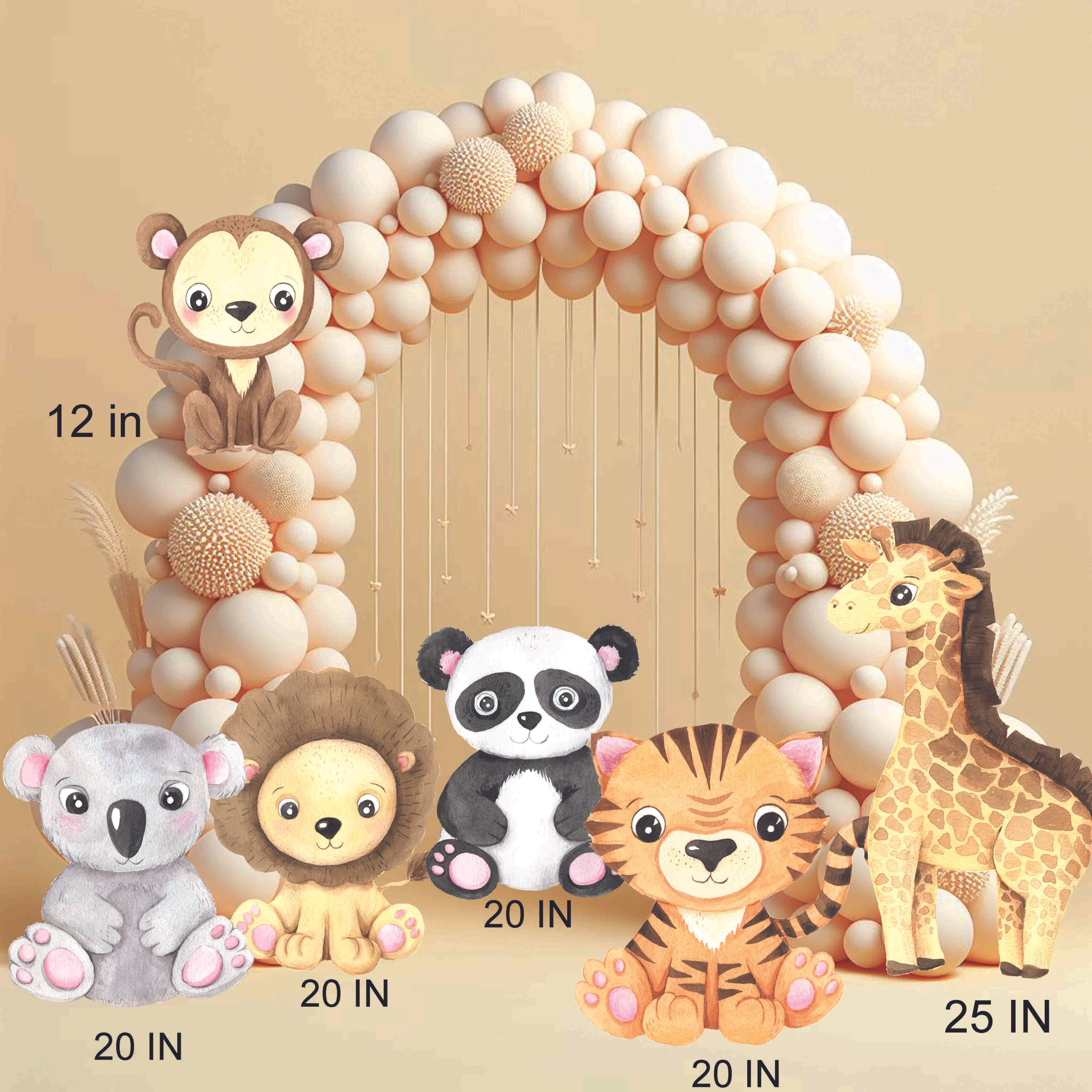 ES2645HS Animals tropical watercolor props