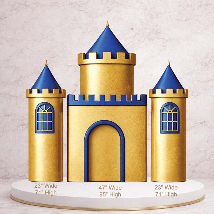 Thumbnail: Castle Royal Backdrop 8ft | Luxury Birthday Party Decoration ES5261FS -ES5262QS3
