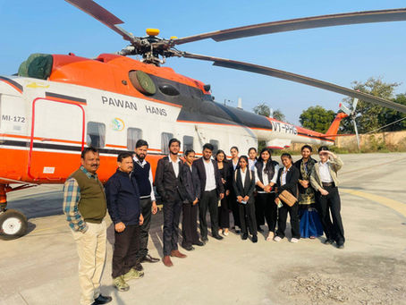 Career seminar at heliport