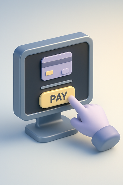 Person tapping computer monitor