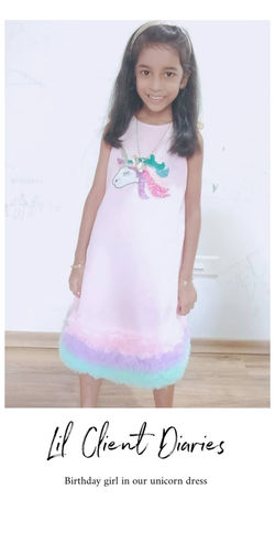 Pink Unicorn A-line Dress