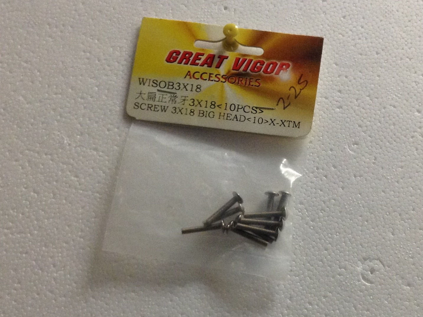 WISOB3x18 Domed Big Head Screw 3 x 18 (10) X-XTM