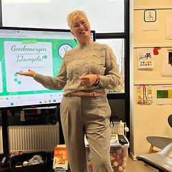 Workshop tunisch haken bij juf Sas