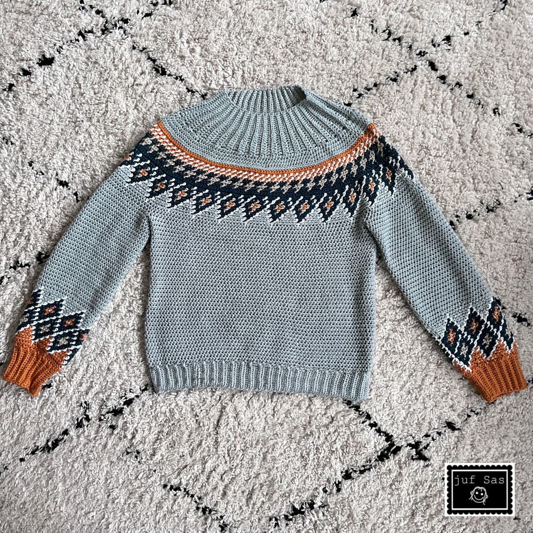 Haakpatroon trui Solveig en Signe