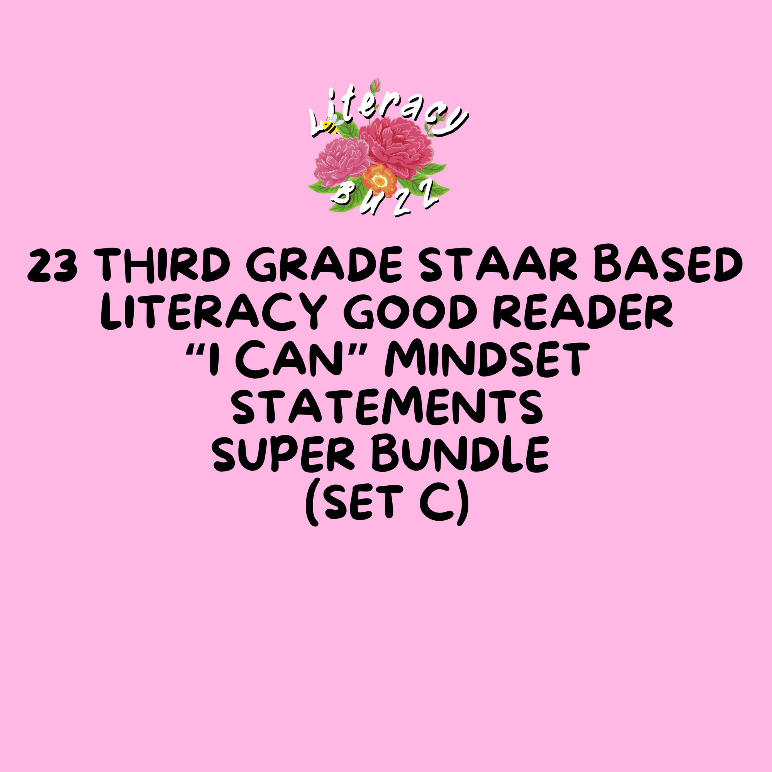 23 Third Grade Good Reader I Can Statements Set C