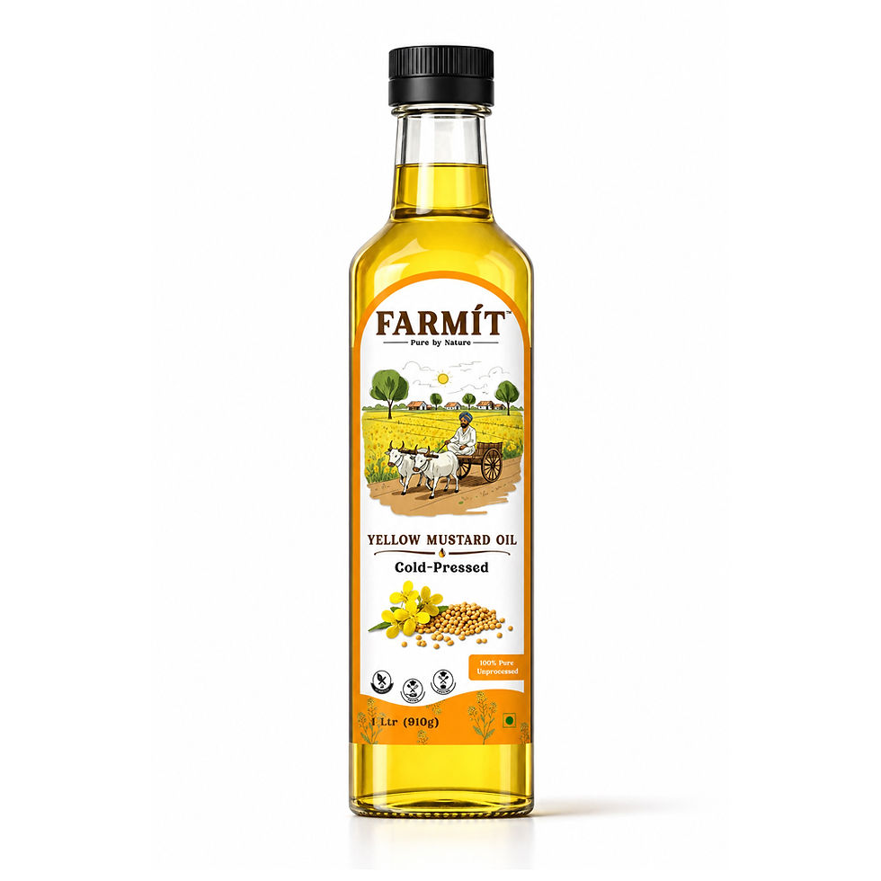 Cold Pressed Yellow Mustard Oil – 1L | FARMIT Foods